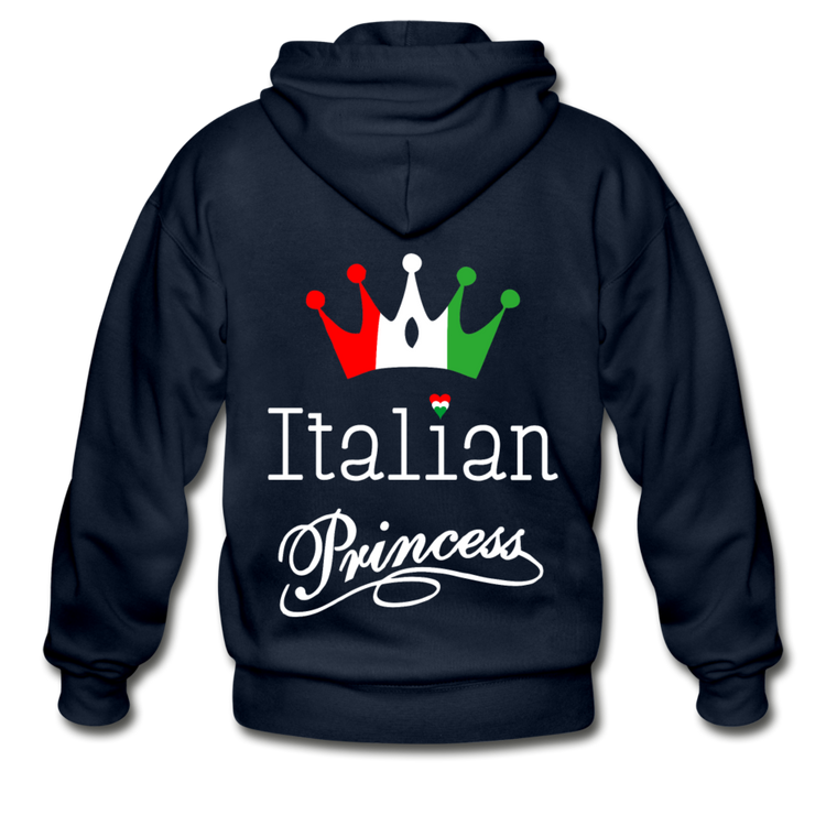 Italian Princes Unisex ZIP Hoodie - navy