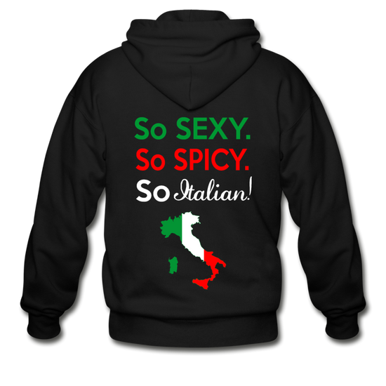 So sexy, So Italian Unisex ZIP Hoodie - black