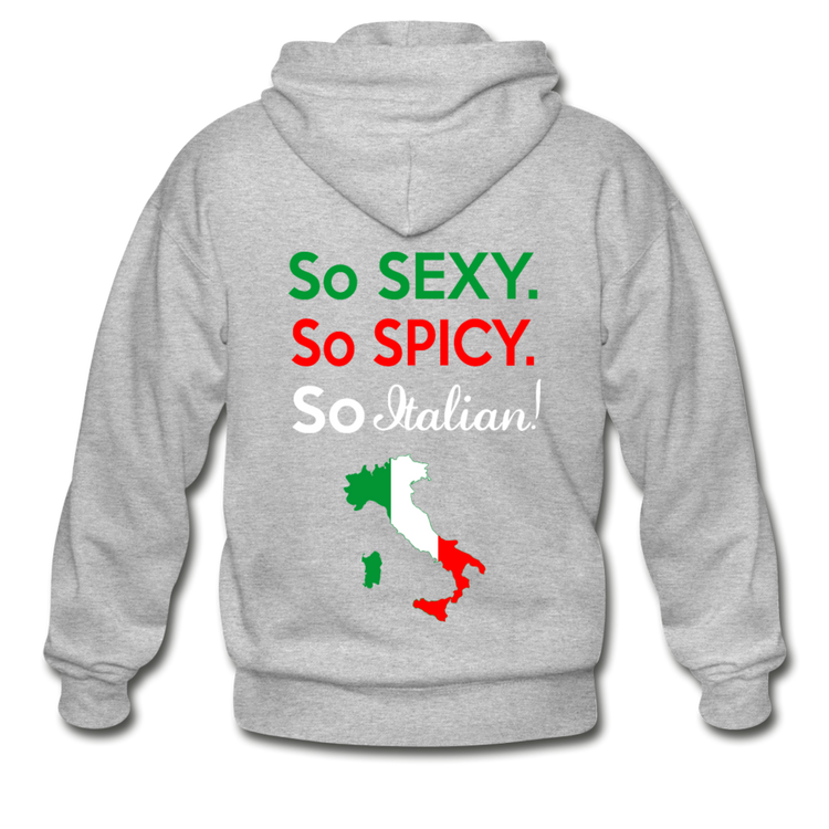 So sexy, So Italian Unisex ZIP Hoodie - heather gray