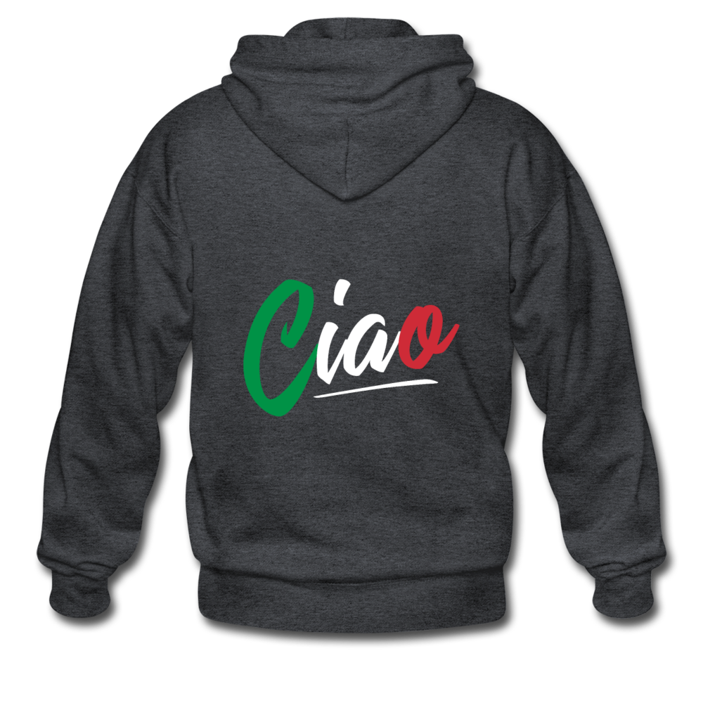 Ciao Unisex ZIP Hoodie - deep heather