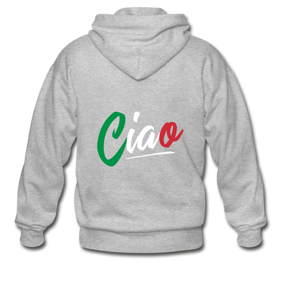 Ciao Unisex ZIP Hoodie - heather gray