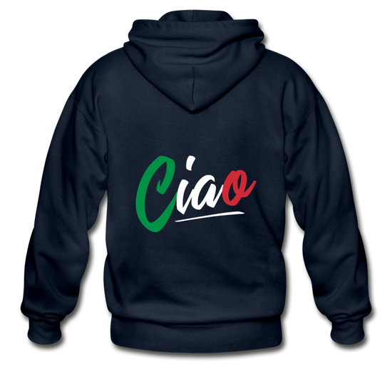 Ciao Unisex ZIP Hoodie - navy