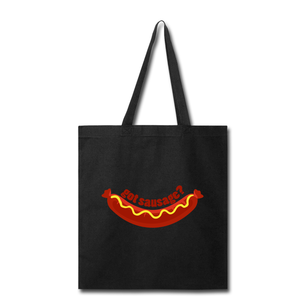Got Sausage? Cotton Tote Bag - black