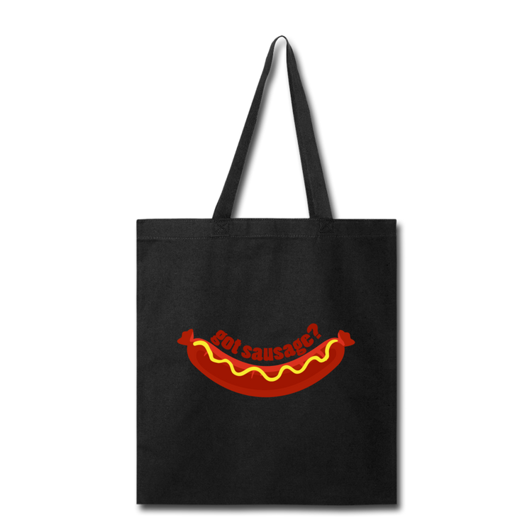 Got Sausage? Cotton Tote Bag - black