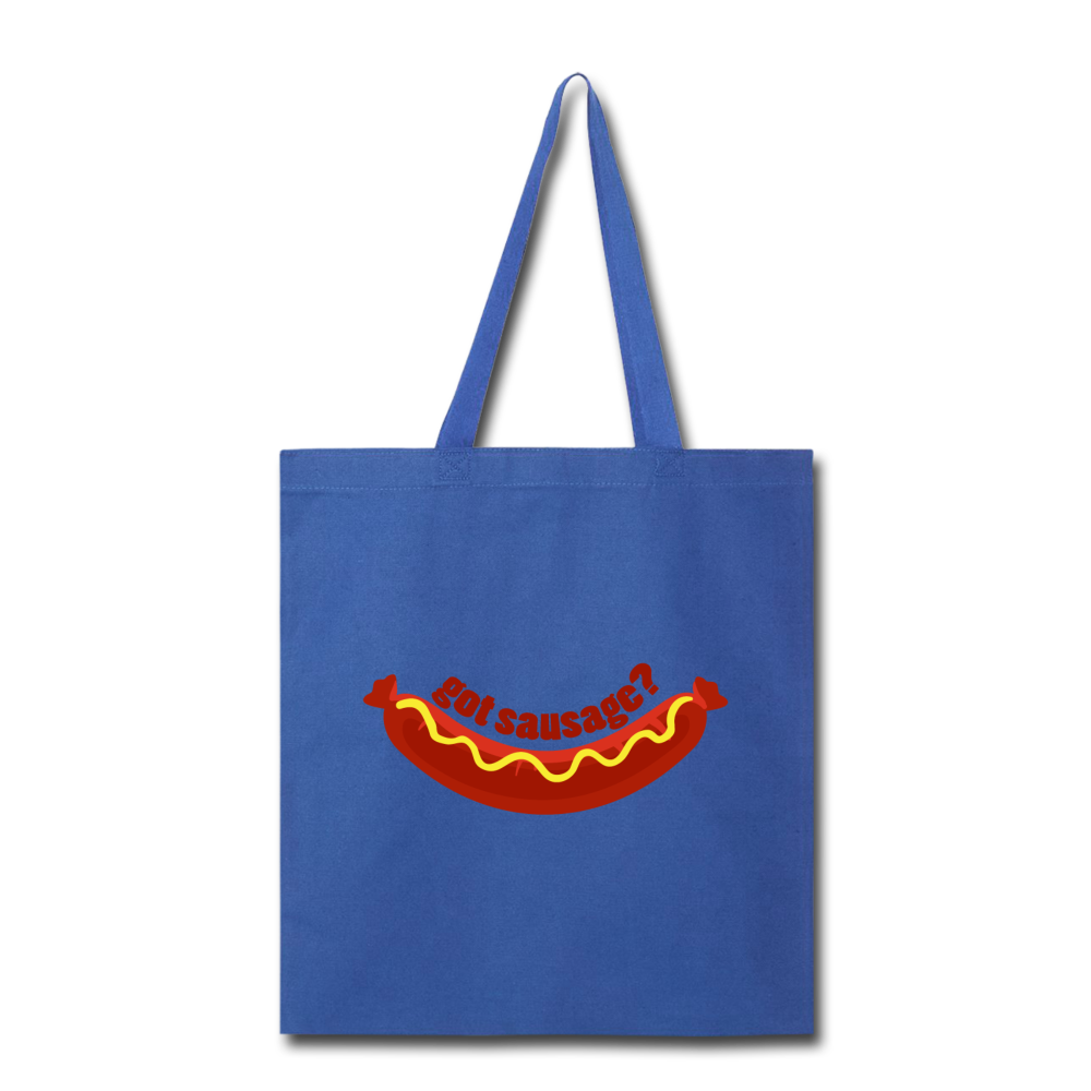 Got Sausage? Cotton Tote Bag - royal blue
