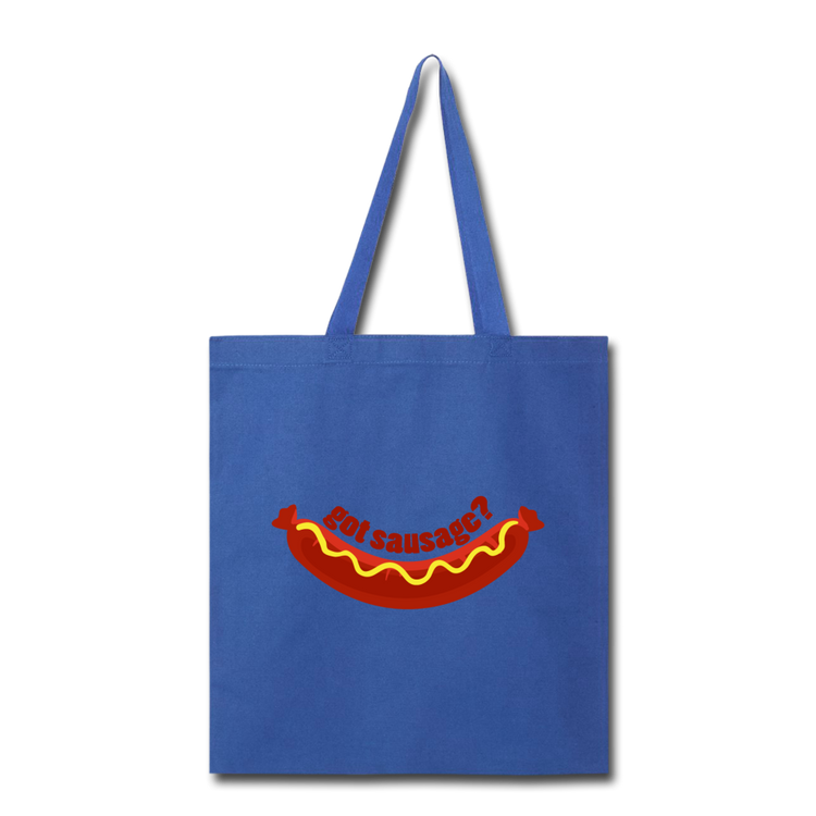 Got Sausage? Cotton Tote Bag - royal blue