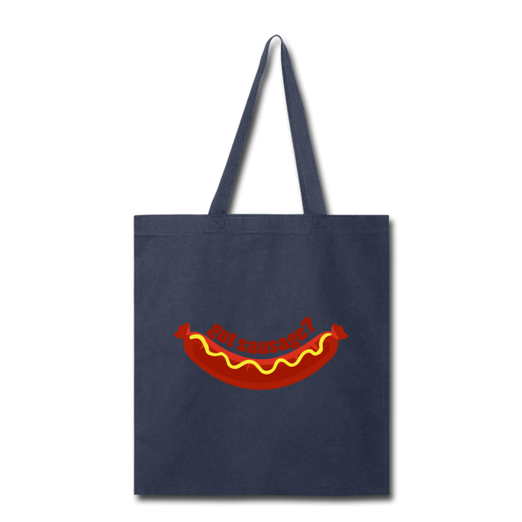 Got Sausage? Cotton Tote Bag - navy