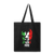 Italian Pride Cotton Tote Bag - black