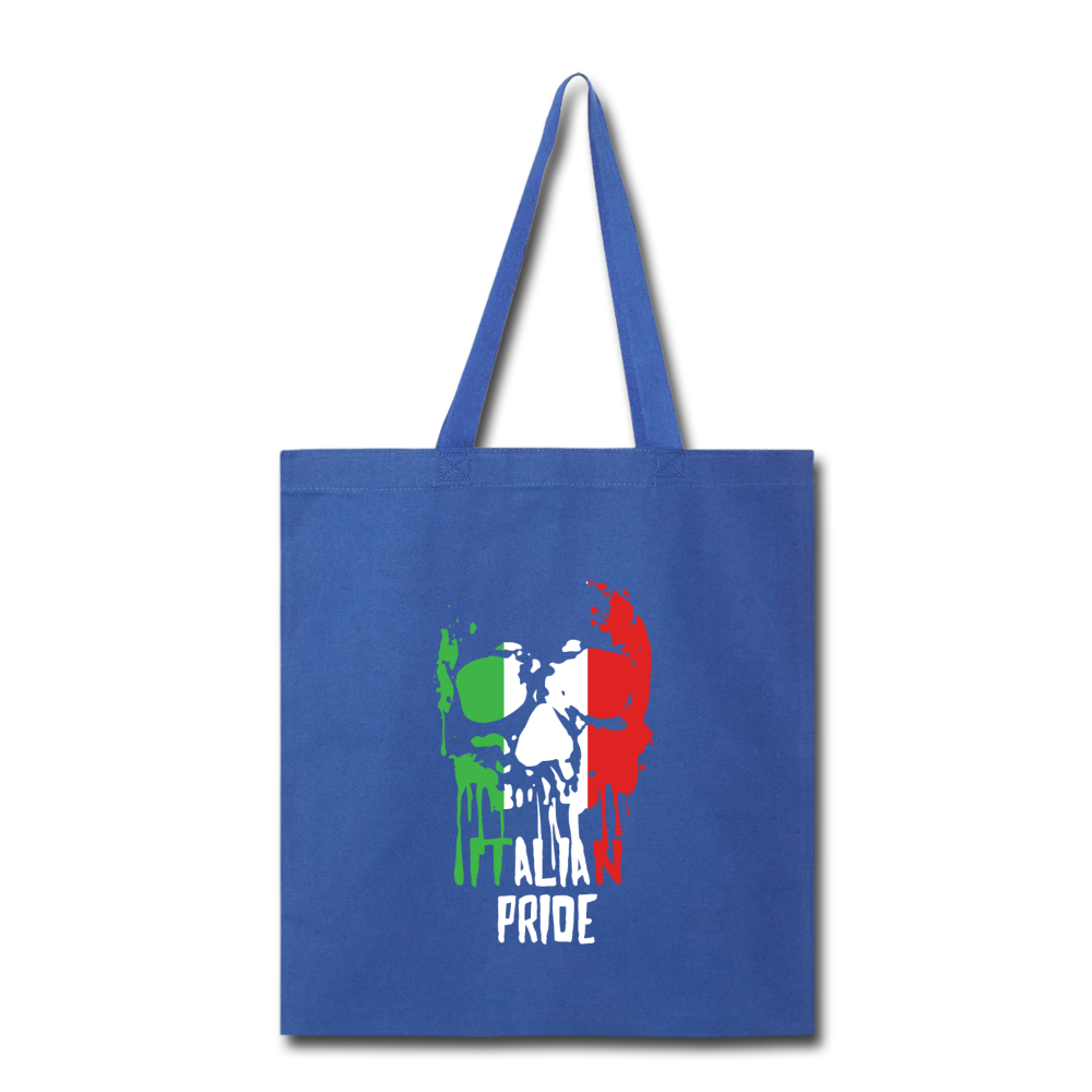 Italian Pride Cotton Tote Bag - royal blue