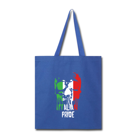 Italian Pride Cotton Tote Bag - royal blue