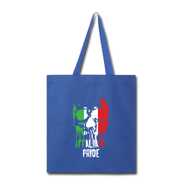 Italian Pride Cotton Tote Bag - royal blue