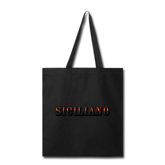 Siciliano Cotton Tote Bag - black