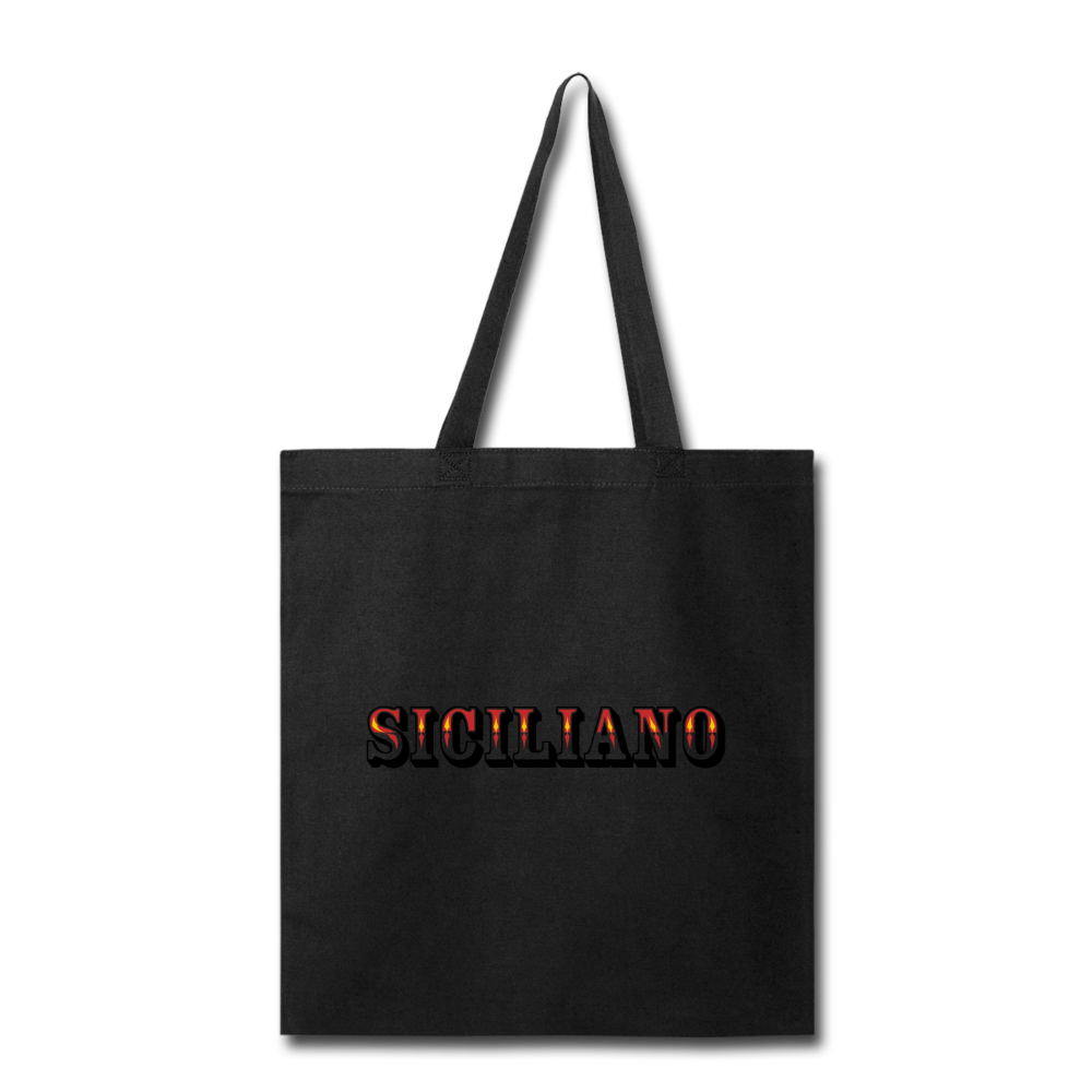 Siciliano Cotton Tote Bag - black