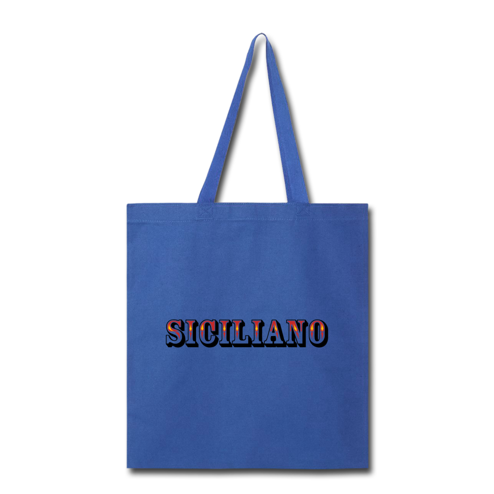Siciliano Cotton Tote Bag - royal blue