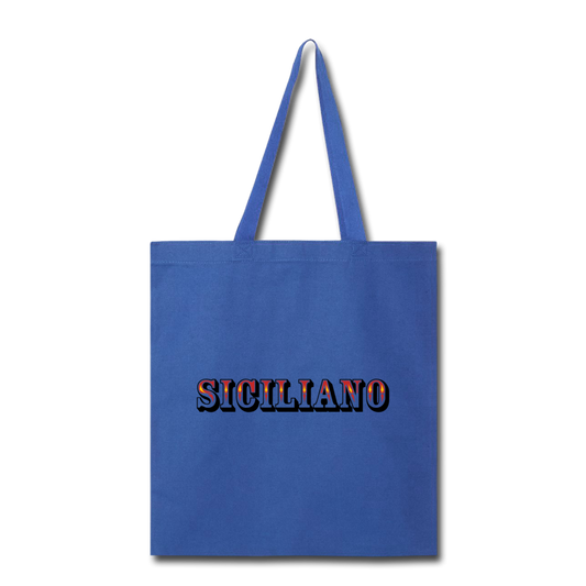 Siciliano Cotton Tote Bag - royal blue