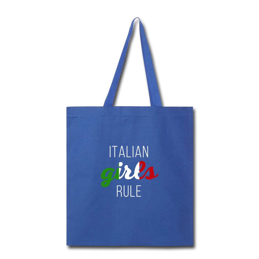 Italian girls rule Cotton Tote Bag - royal blue