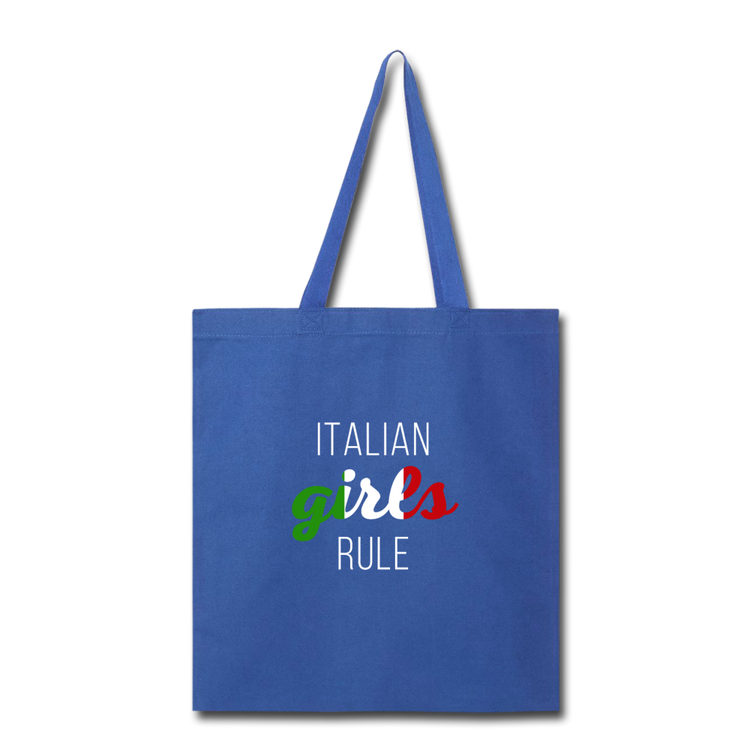 Italian girls rule Cotton Tote Bag - royal blue