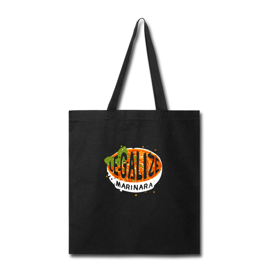 Legalize marinara Italians Cotton Tote Bag - black