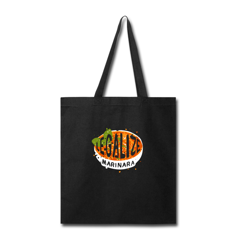 Legalize marinara Italians Cotton Tote Bag - black