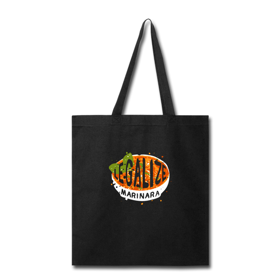 Legalize marinara Italians Cotton Tote Bag - black