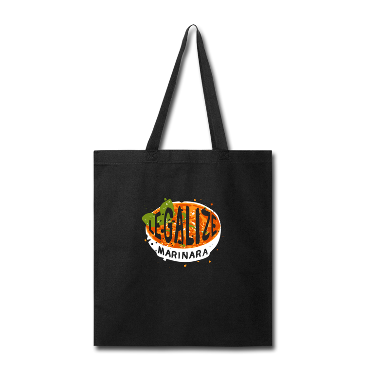 Legalize marinara Italians Cotton Tote Bag - black