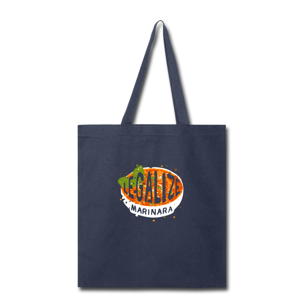 Legalize marinara Italians Cotton Tote Bag - black