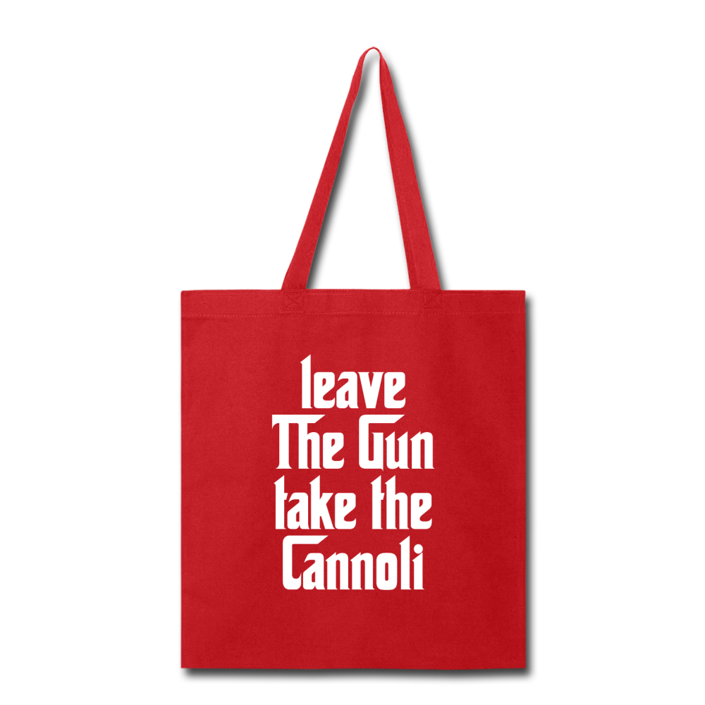 Leave The Gun Take The Cannoli Cotton Tote Bag - black