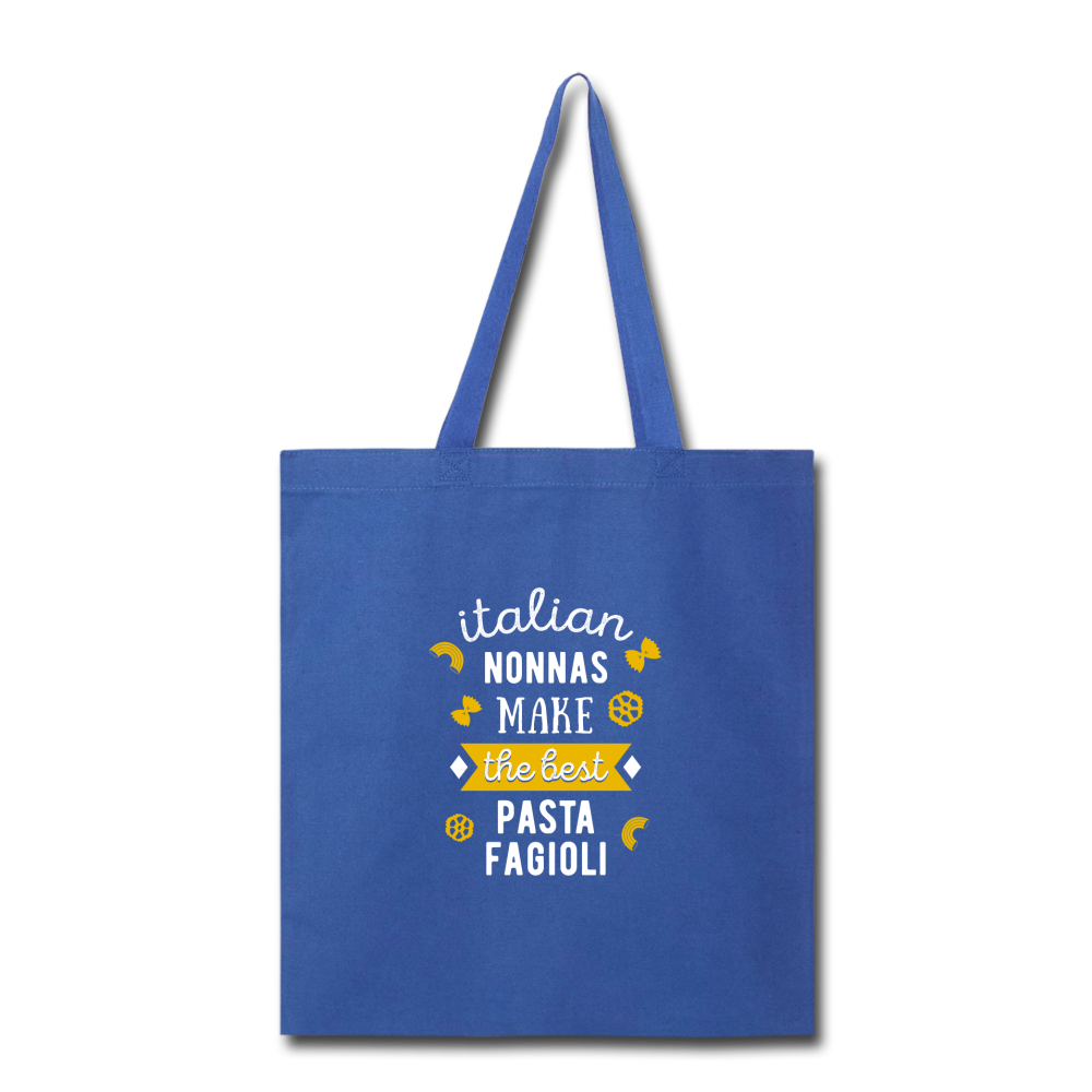 Italian nonnas make the best pasta fagioli Cotton Tote Bag - black