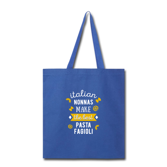 Italian nonnas make the best pasta fagioli Cotton Tote Bag - royal blue