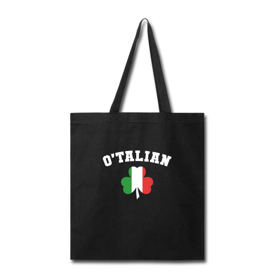 O'talian St. Patrick's Cotton Tote Bag - black