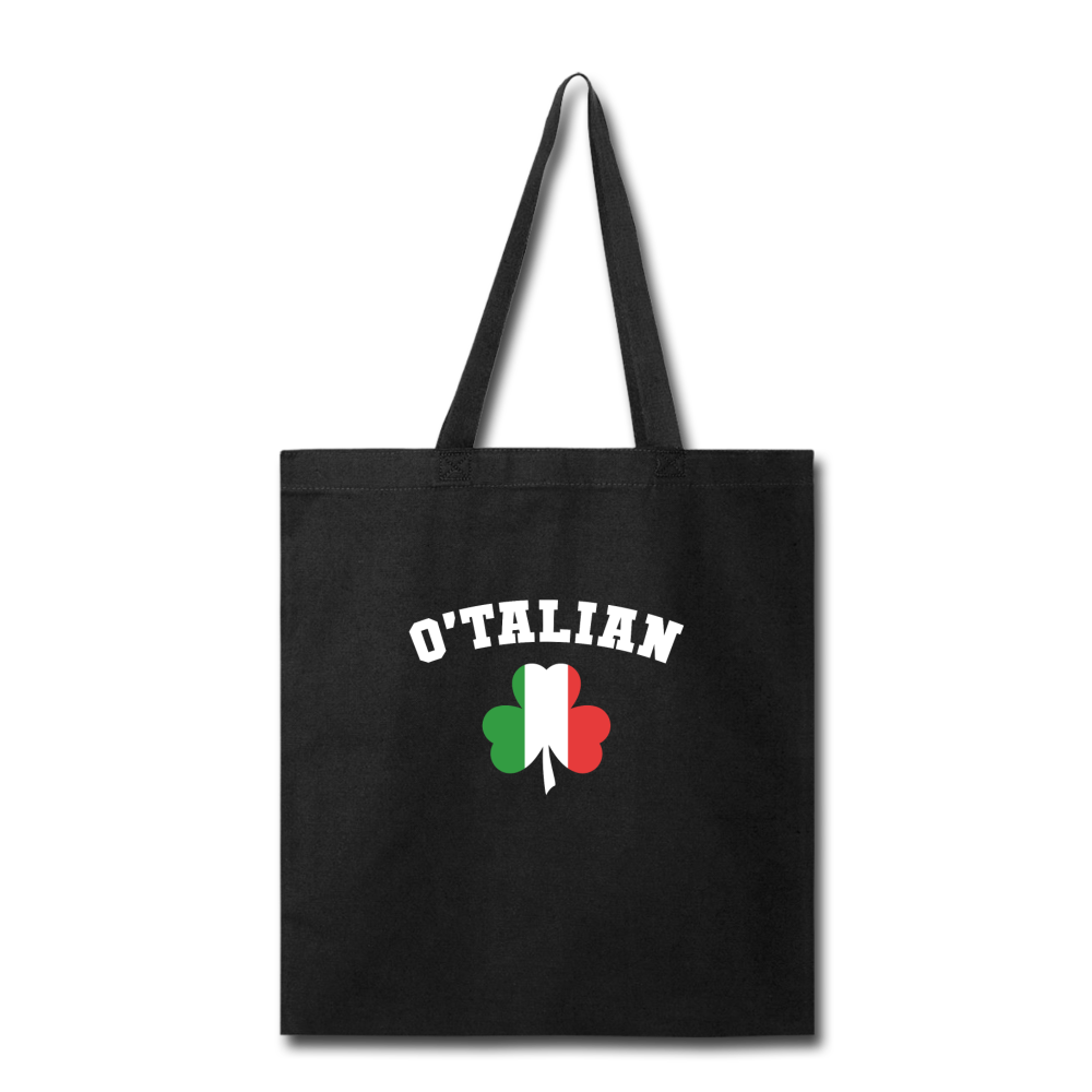 O'talian St. Patrick's Cotton Tote Bag - black