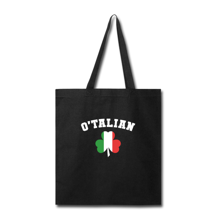 O'talian St. Patrick's Cotton Tote Bag - black