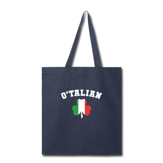 O'talian St. Patrick's Cotton Tote Bag - navy