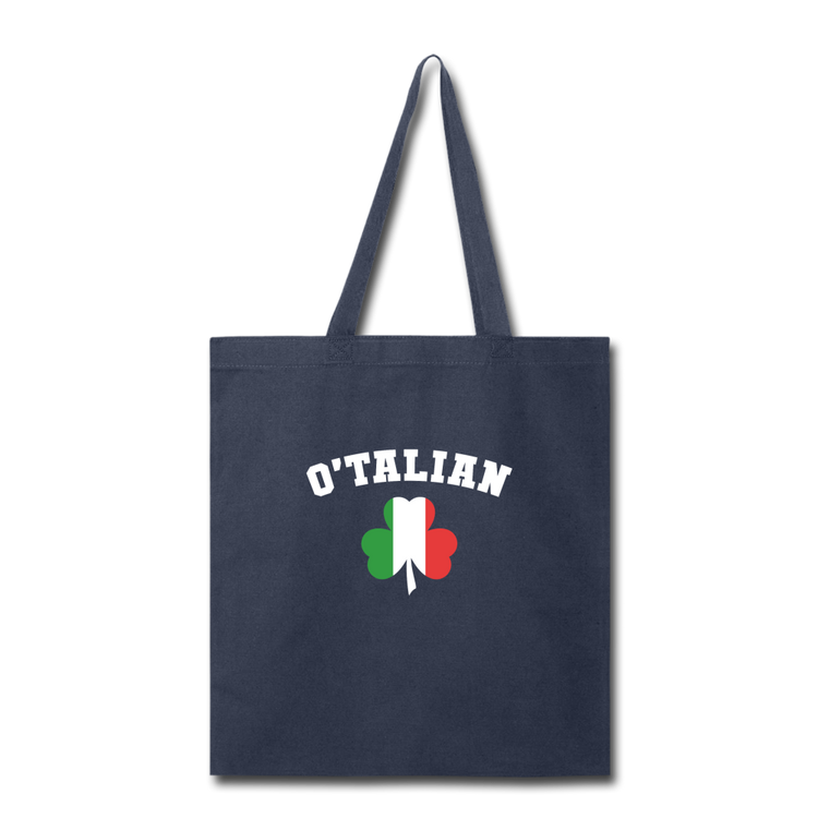 O'talian St. Patrick's Cotton Tote Bag - navy