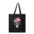 American Grown with Italian Roots Cotton Tote Bag - black