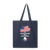 American Grown with Italian Roots Cotton Tote Bag - black