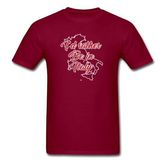 I'd rather be in Italy T-shirt - burgundy