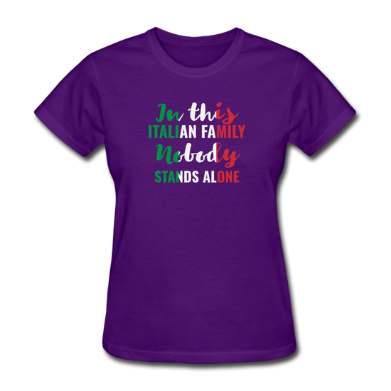 Italian family, nobody stands alone Women's T-Shirt - purple