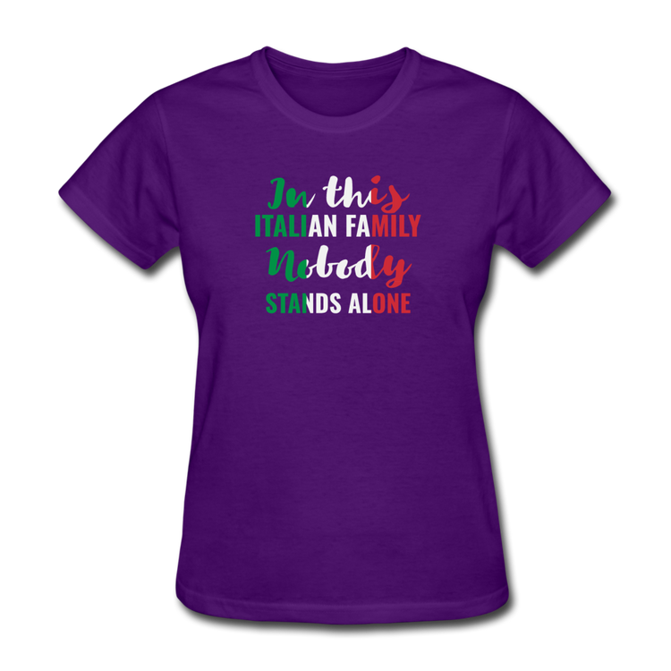 Italian family, nobody stands alone Women's T-Shirt - purple