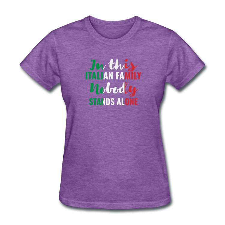 Italian family, nobody stands alone Women's T-Shirt - purple heather