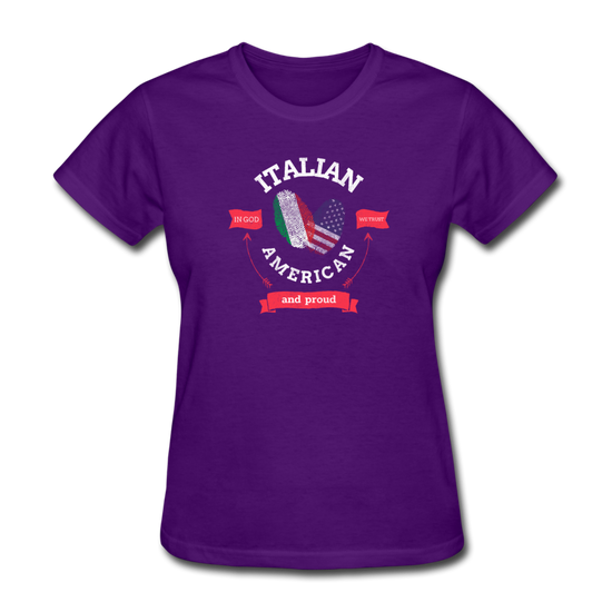 Italian - American and proud Women's T-Shirt - purple