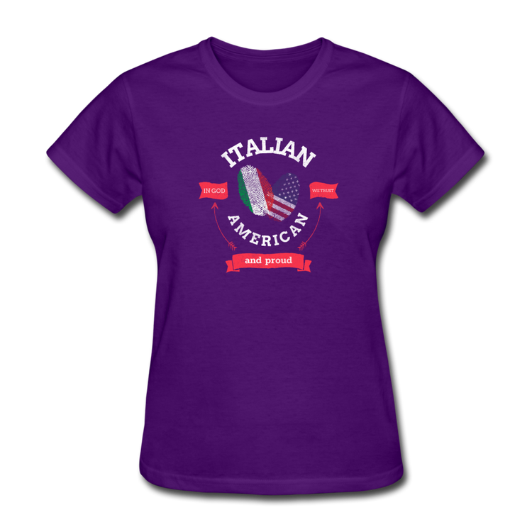 Italian - American and proud Women's T-Shirt - purple