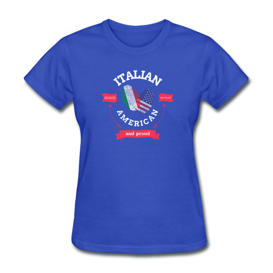 Italian - American and proud Women's T-Shirt - royal blue