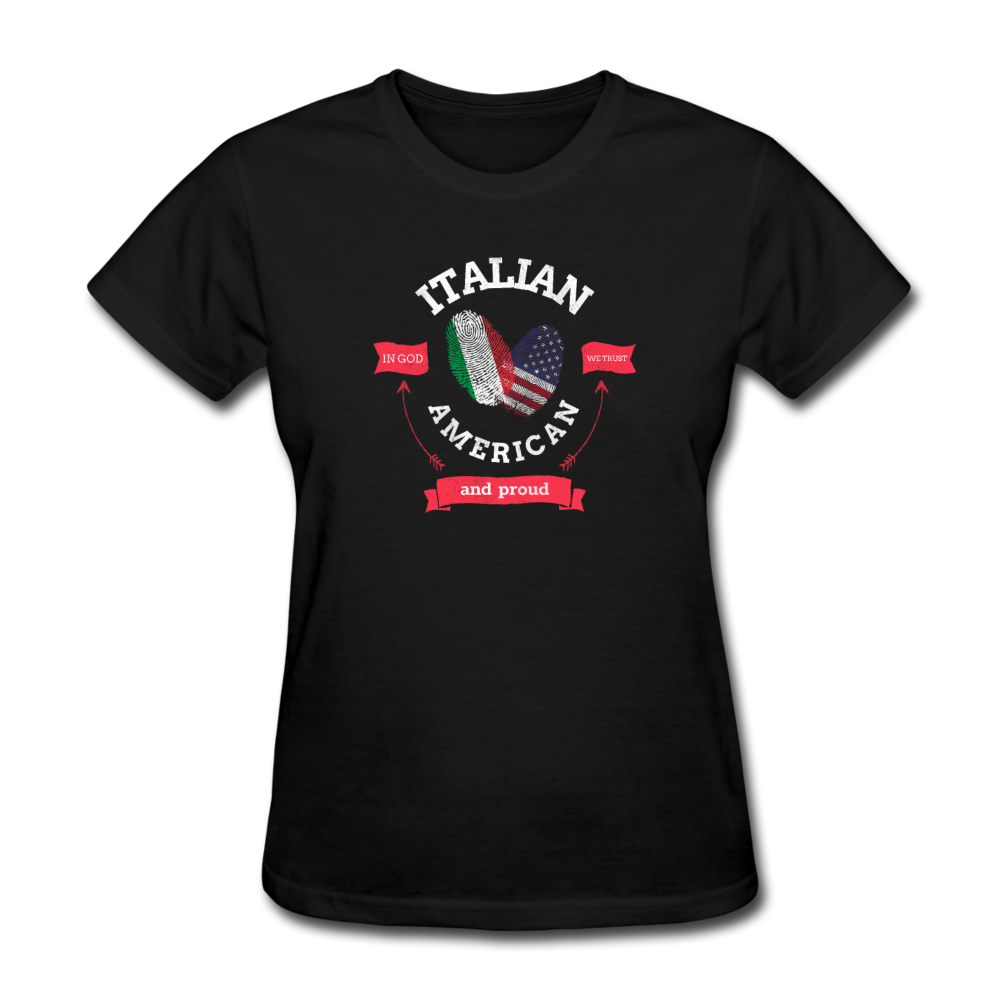 Italian - American and proud Women's T-Shirt - black