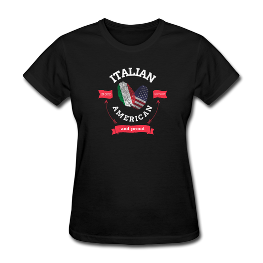 Italian - American and proud Women's T-Shirt - black