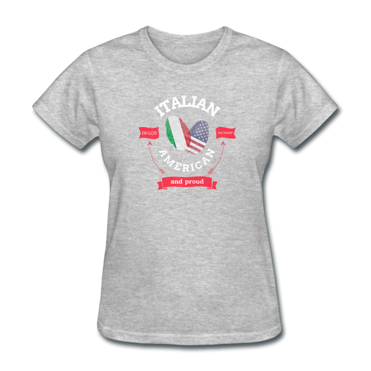 Italian - American and proud Women's T-Shirt - heather gray