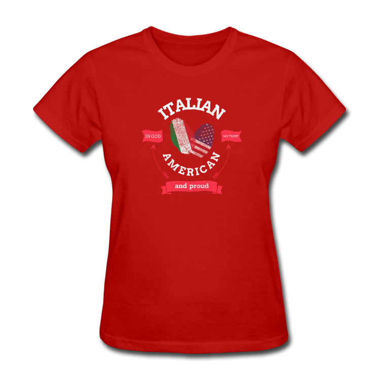 Italian - American and proud Women's T-Shirt - red