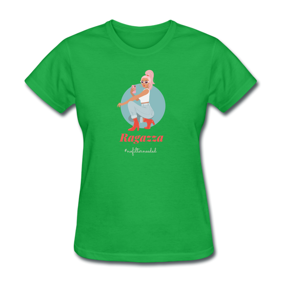 Ragazza, nofilterneeded Women's T-Shirt - bright green