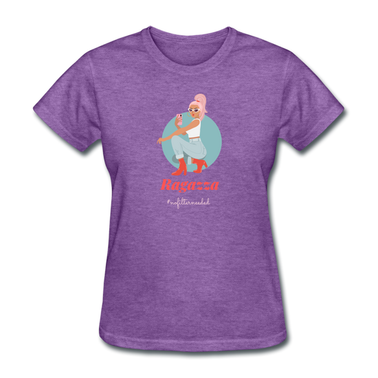 Ragazza, nofilterneeded Women's T-Shirt - purple heather