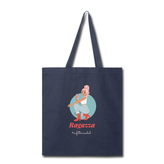 Ragazza, nofilterneeded Cotton Tote Bag - navy